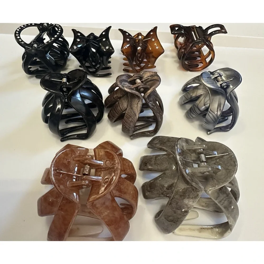 Large‎ claw clips, Lot Of 9